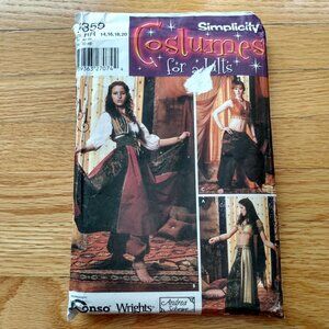 Peasant Blouse Skirt Belly Dancer Costume Sewing Pattern Size 14-20 5359